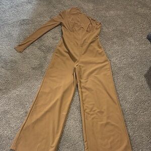 Elegant Tan Jumpsuit